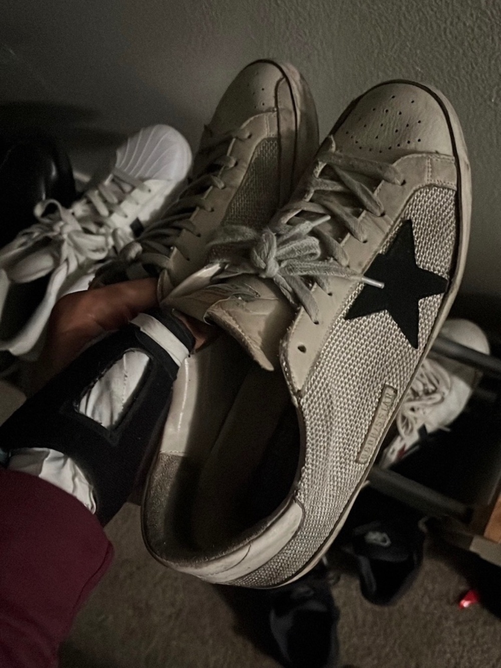 Golden star shoes